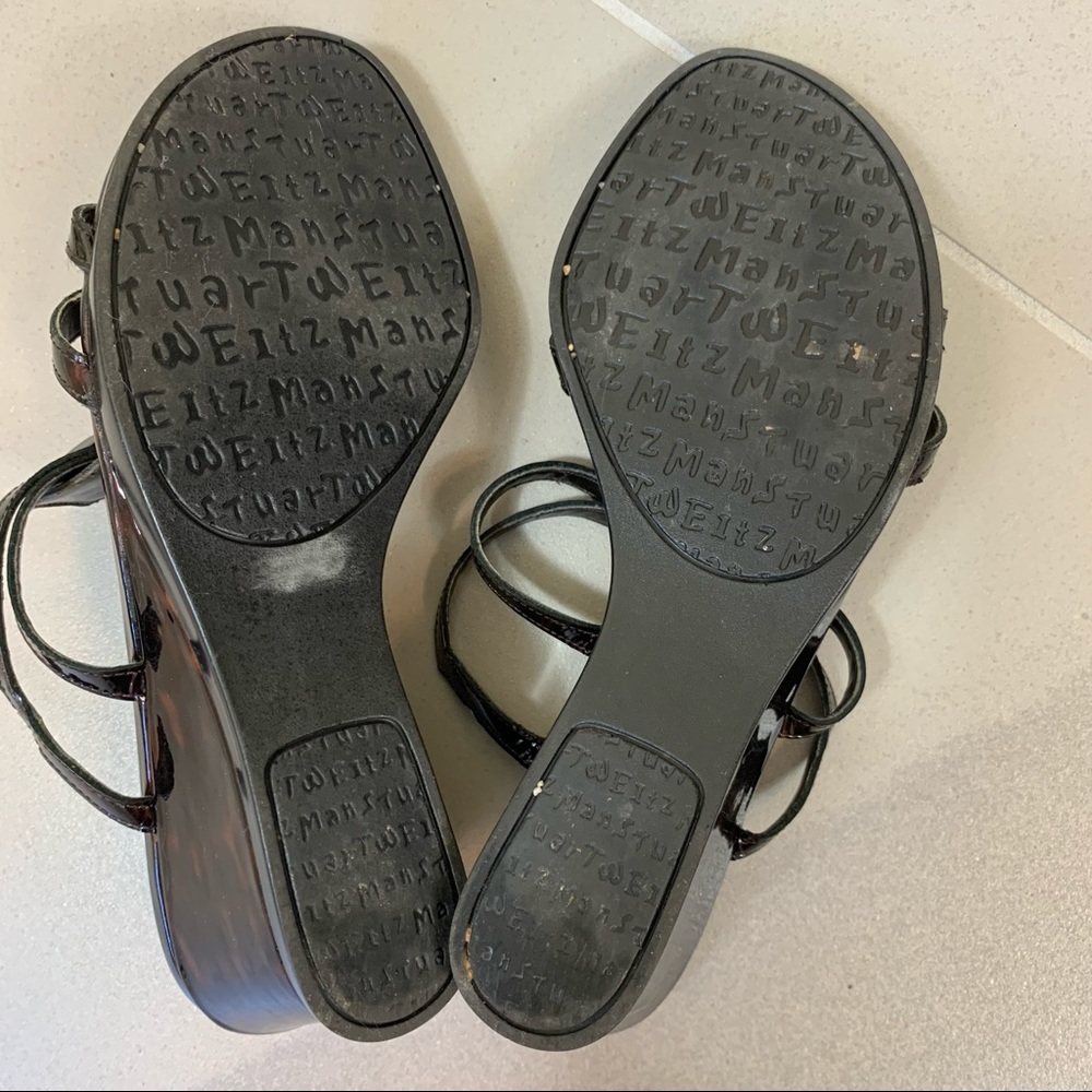 Stuart Weitzman Wedge Slides Sandals - image 8